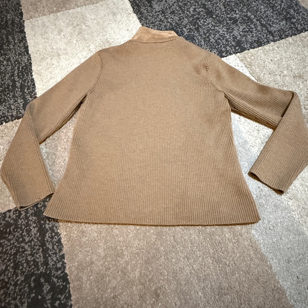 Pendleton Tan Suede Women’s Jacket with Knit Collar- Size Medium - Picture 2 of 6